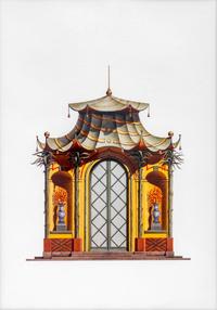 A Group of Gilt Framed Color Reproductions of Dams & Zega's Watercolors Chinoiseries — 20TH CENTURY