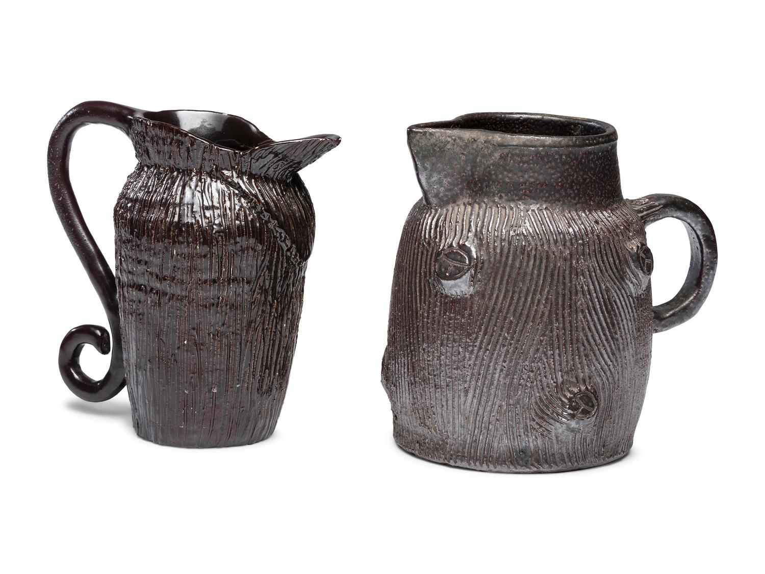 Two Ohio Sewer Tile Pitchers