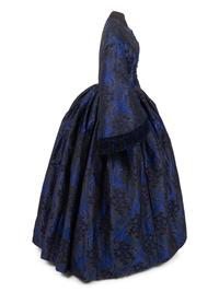 Floral Silk Jacquard Dress, 1860s