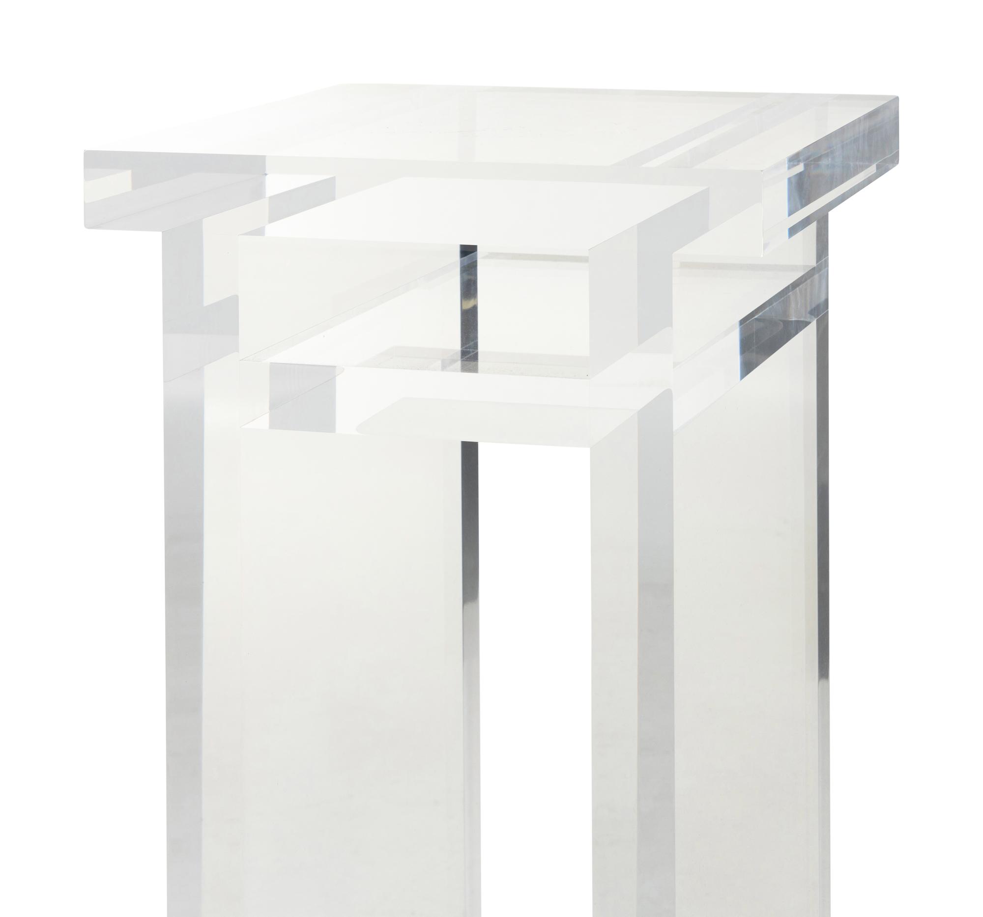 A Pair of Custom Acrylic Pedestals