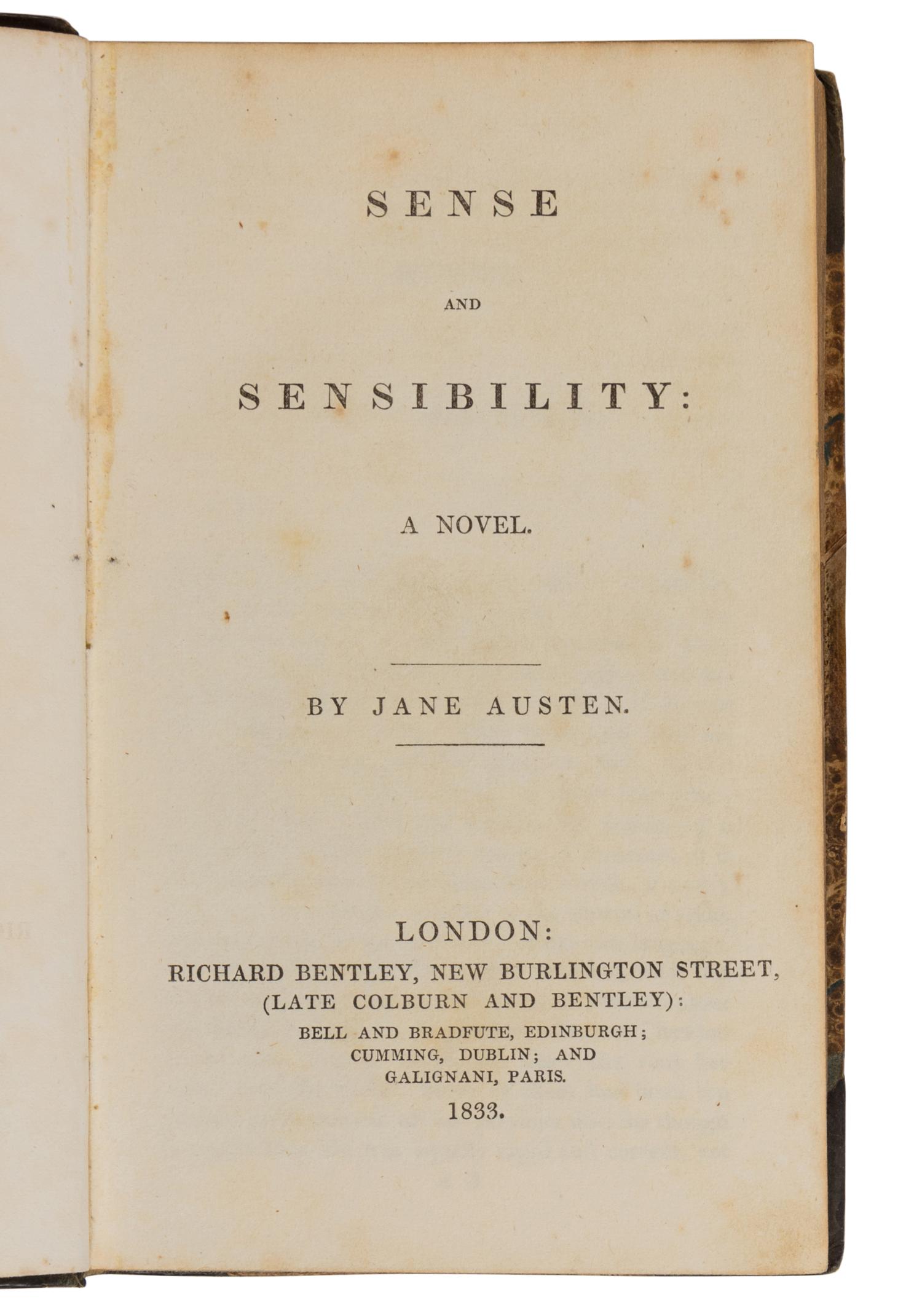 [BINDINGS & SETS]. -- [AUSTEN, Jane (1775-1817, et al]. [Standard Novels]. London: Richard Bentley, 1831-1833.