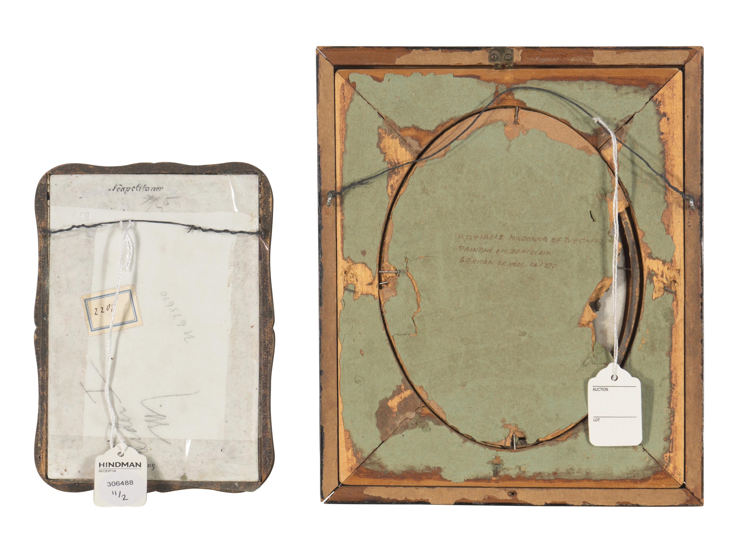 Two Continental Porcelain Plaques After Raphael and Gustav Karl Ludwig Richter