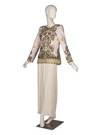 Mary McFadden Couture Pleated Gown