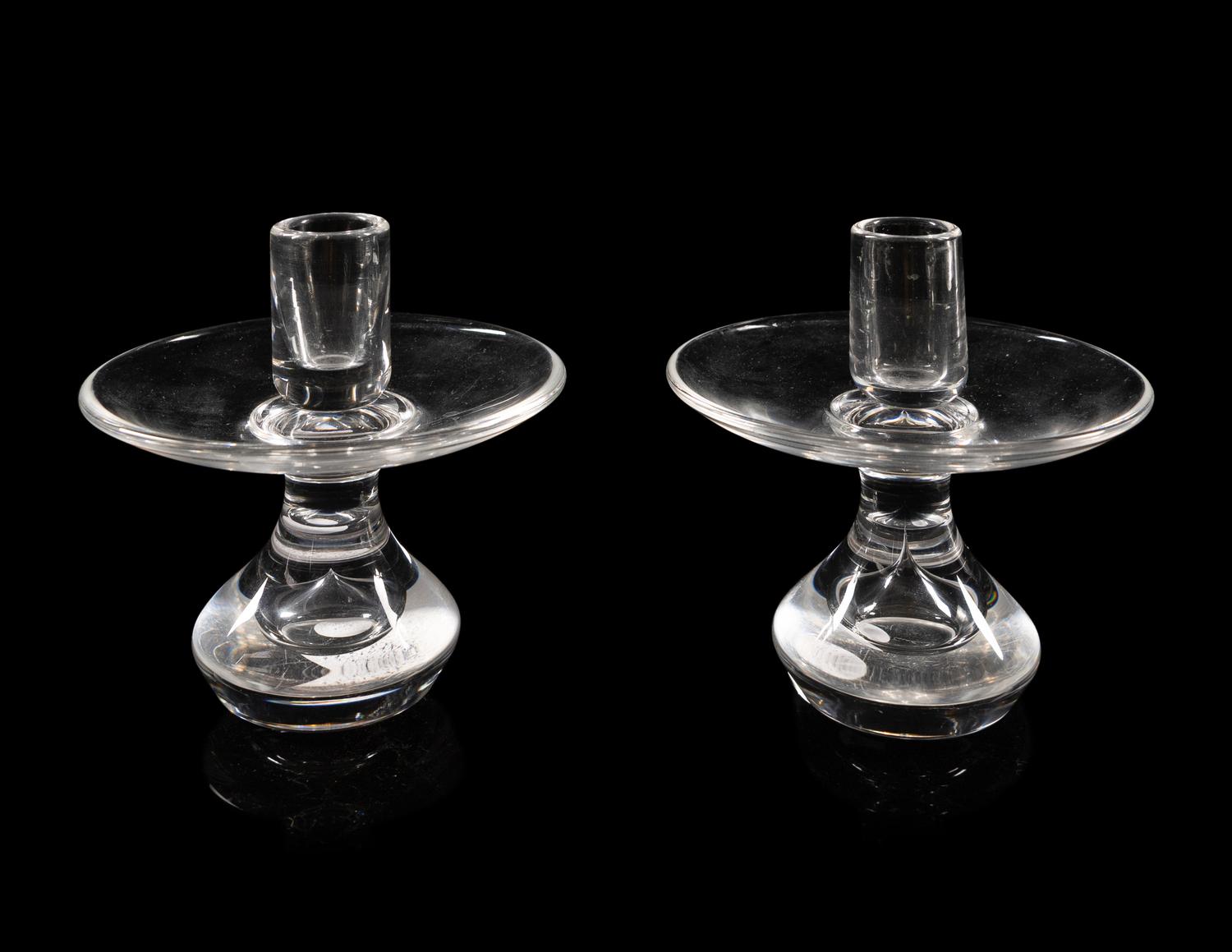 A Set of Twelve Steuben Glass Bread Plates