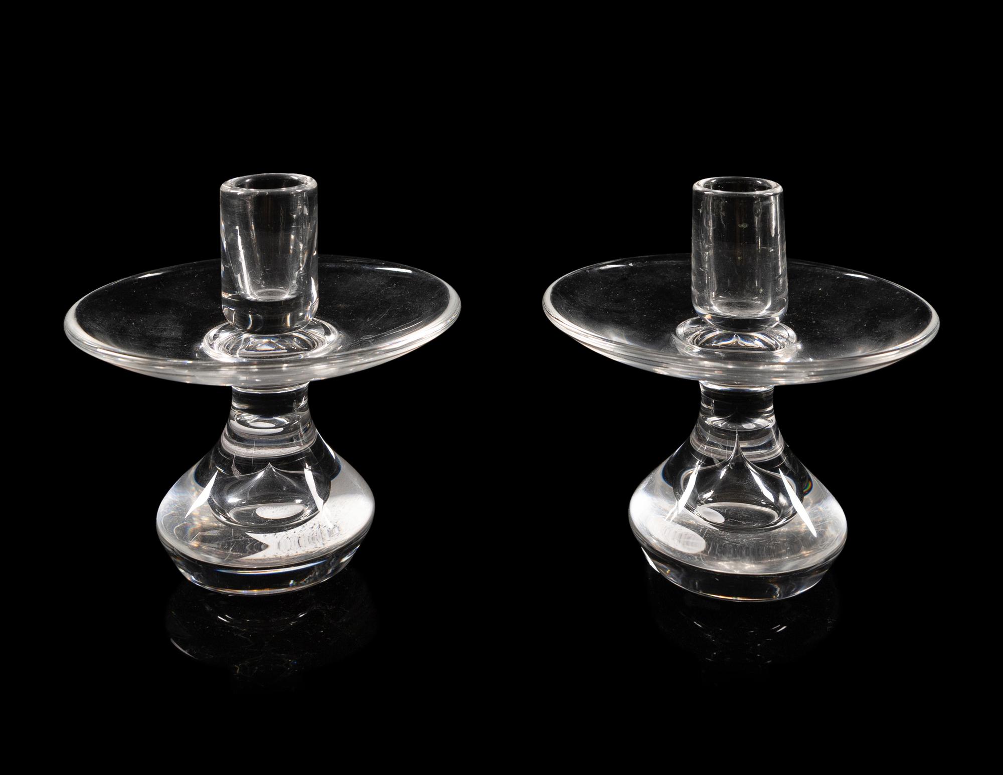 A Set of Twelve Steuben Glass Bread Plates