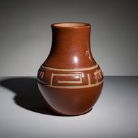 Margaret Tafoya (Santa Clara, 1904-2001) — Carved Redware Vase