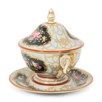 A Camille Le Tallec Porcelain Sauce Tureen and Underplate