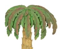 A Pair of Carved and Painted Palm Tree-Form Console Tables