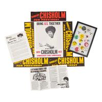[African Americana] (Chisholm, Shirley). Group of Ephemera from 1972 Presidential Campaign