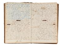 [EARLY PHOTOGRAPHY]. Manuscript diary of an itinerant portraiture artist, phrenology enthusiast, and daguerreotype experimentalist, documenting his daily endeavors in New York City and Albany. 1840.