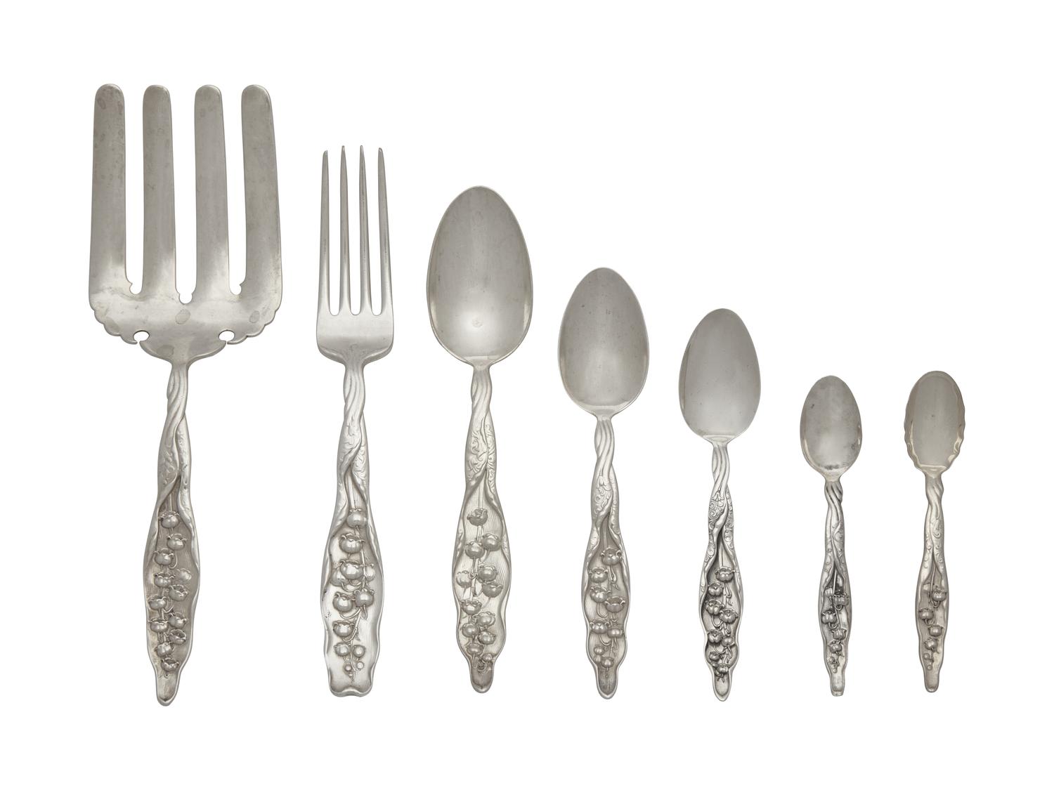 An Assembled and Partial Sterling Silver Flatware Service For Twelve In The "Lily Of The Valley" Pattern