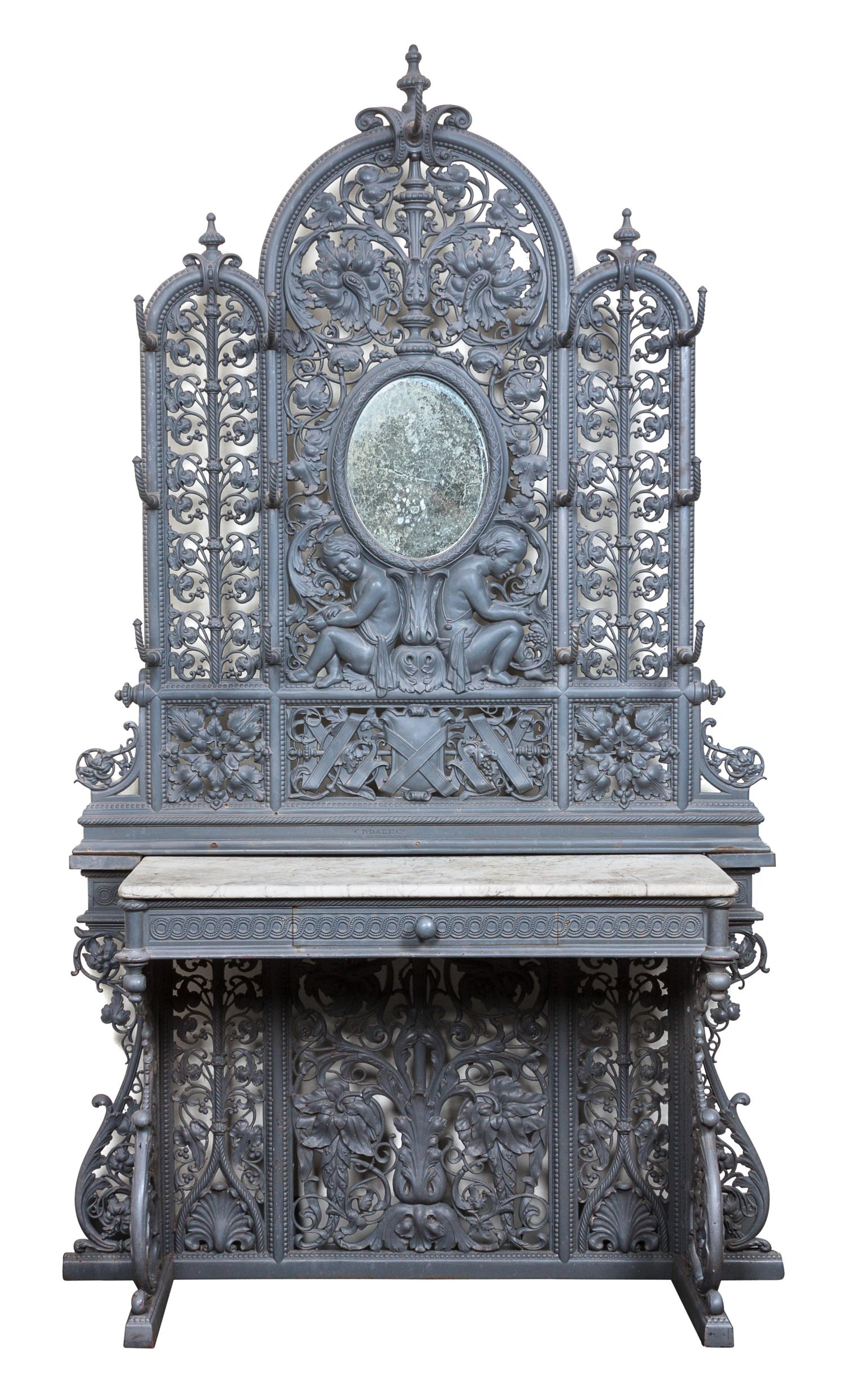 A Coalbrookdale Hall Tree Height 88 x width 50 x depth 16 inches. — 19TH CENTURY