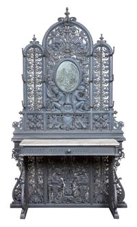 A Coalbrookdale Hall Tree Height 88 x width 50 x depth 16 inches. — 19TH CENTURY