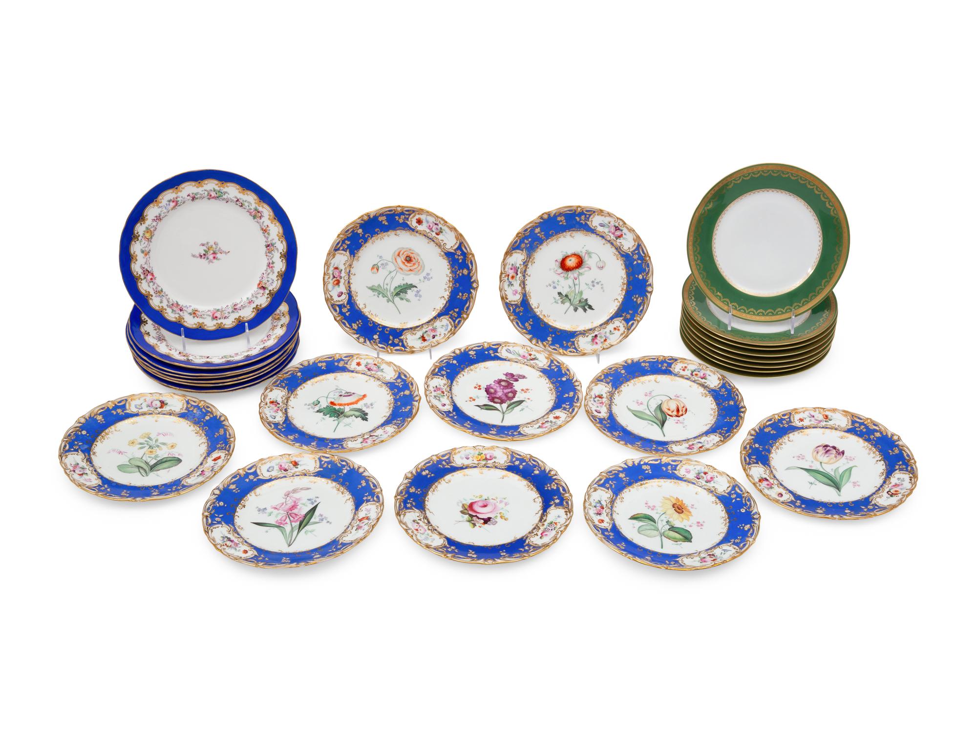 Three Sets of Porcelain Dinner Plates