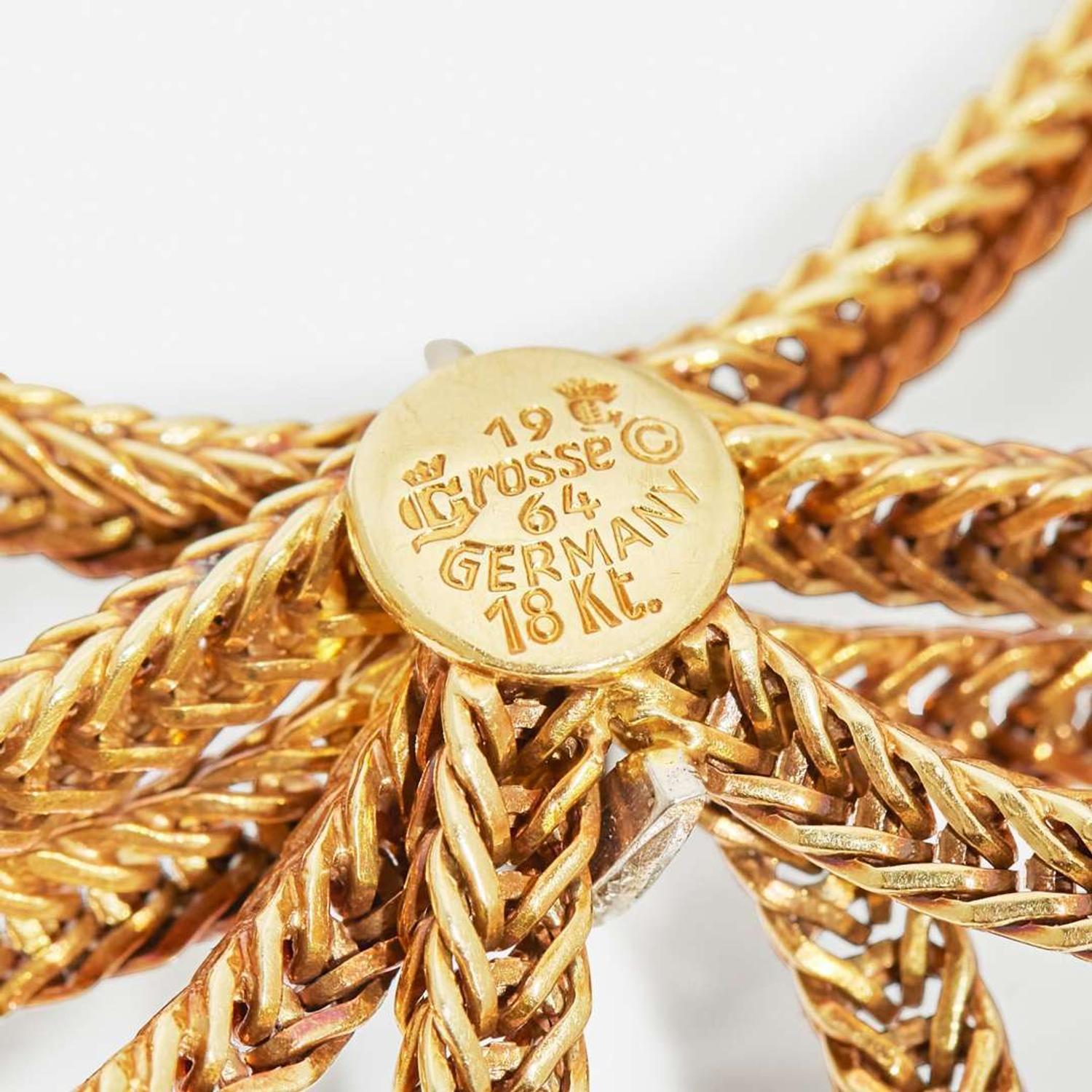 An 18K Gold and Diamond Pin by Grosse 'Christian Dior' Grosse
