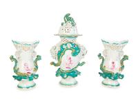 A Continental Porcelain Garniture Set — 19TH CENTURY
