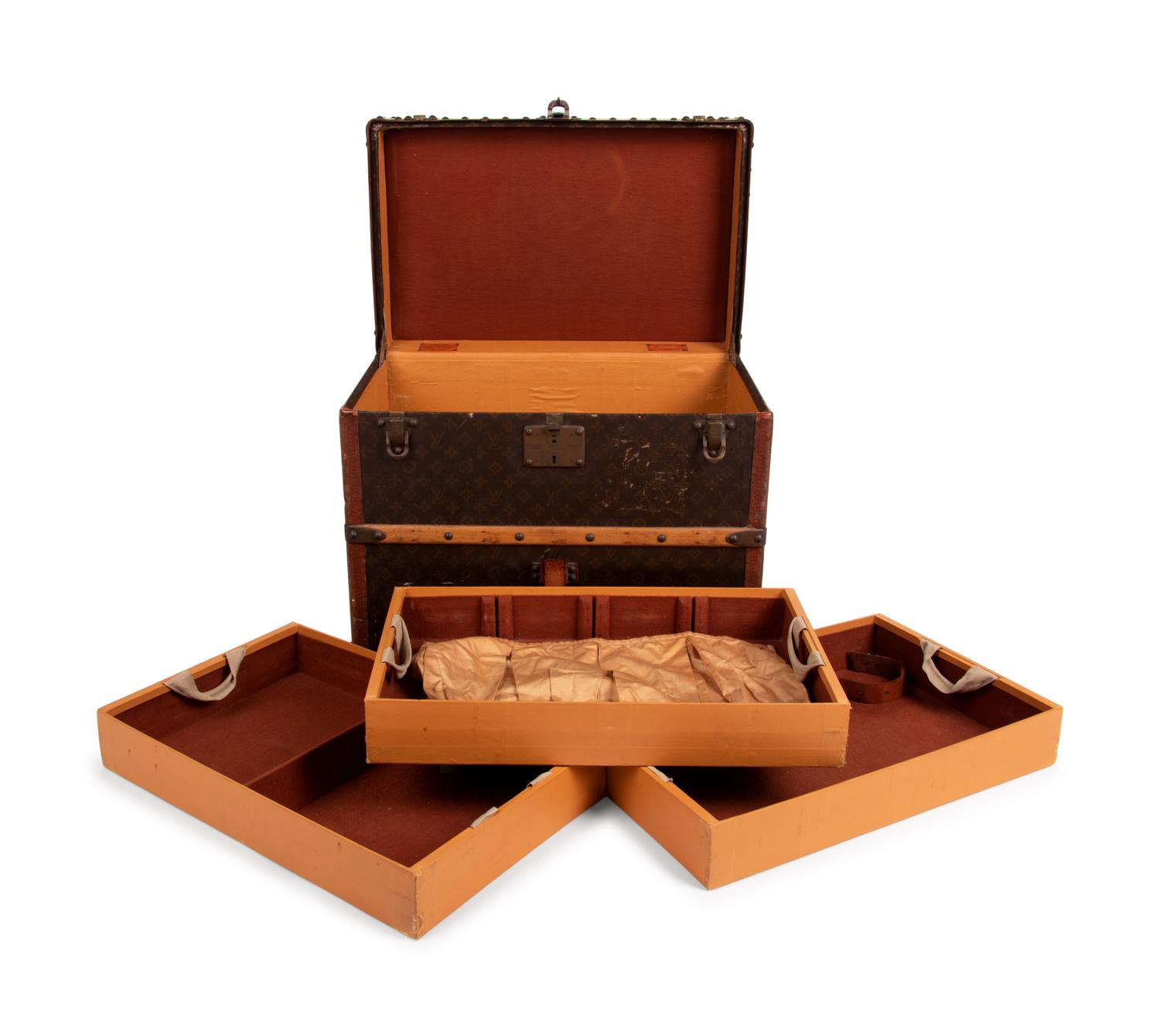 Two Louis Vuitton Early 20th Century Travel Trunks