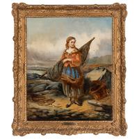 Paul Falconer Poole (British, 1807–1879) — The Fishergirl