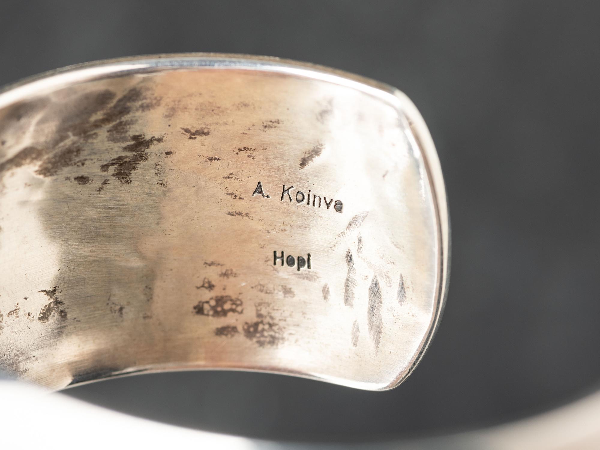 Hopi Silver Overlay Cuff Bracelets