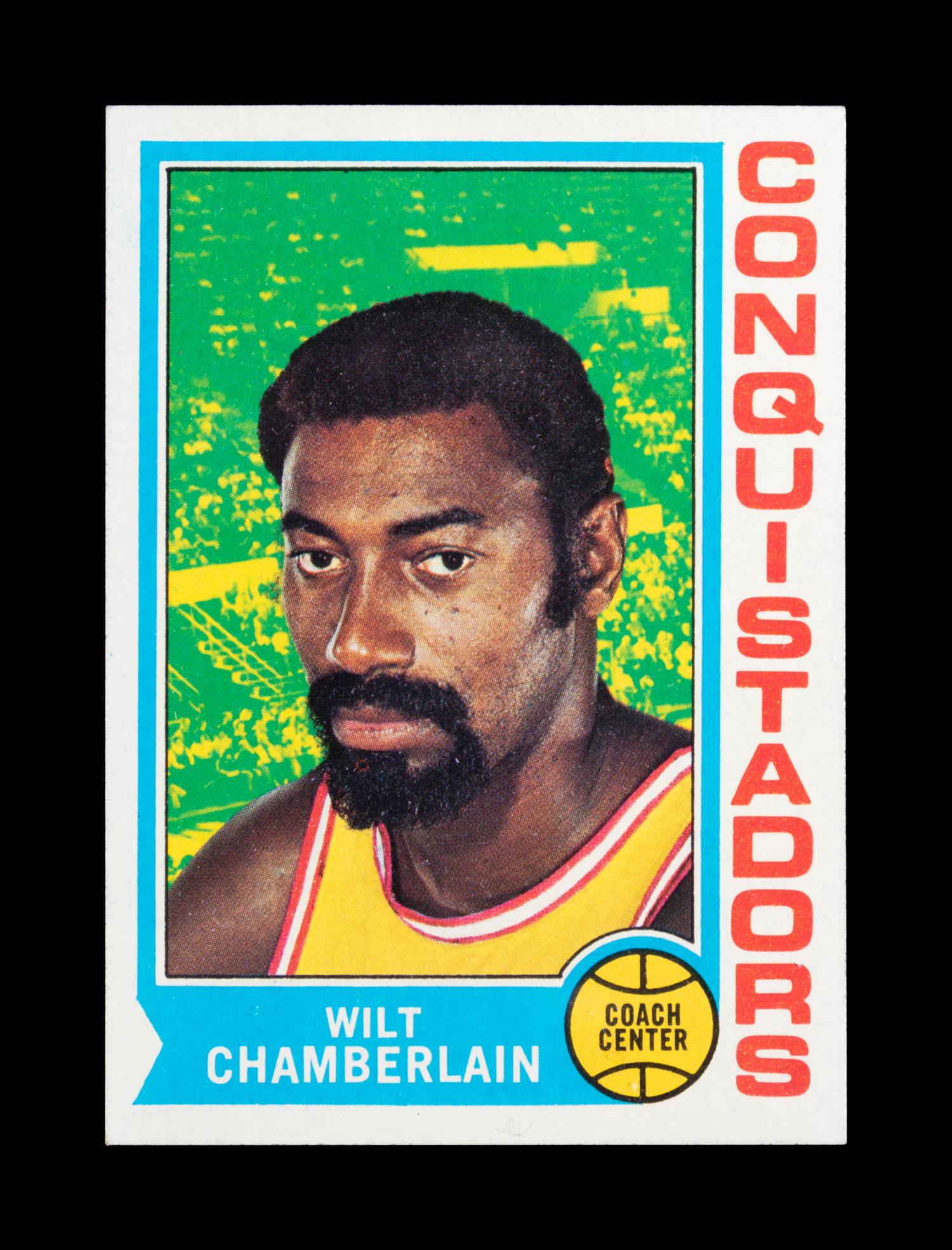 A Wilt Chamberlain Signed Autograph and 1974 Topps Basketball Card,