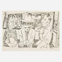 Max Beckmann (German, 1884-1950) In the Tram (In der Trambahn)
