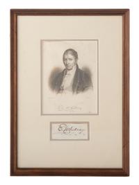 WHITNEY, Eli (1765-1825). Clipped signature ("E. Whitney").