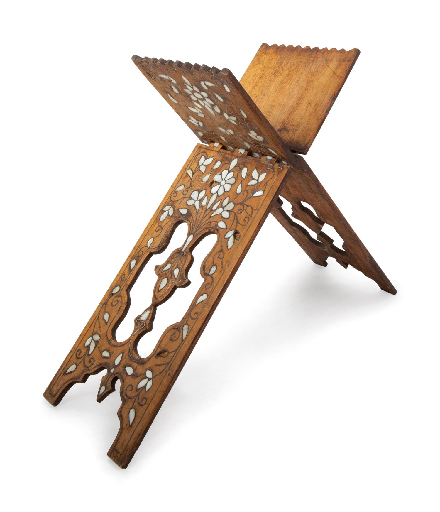 Two Turkish Mother-of-Pearl Inlaid Quran Stands