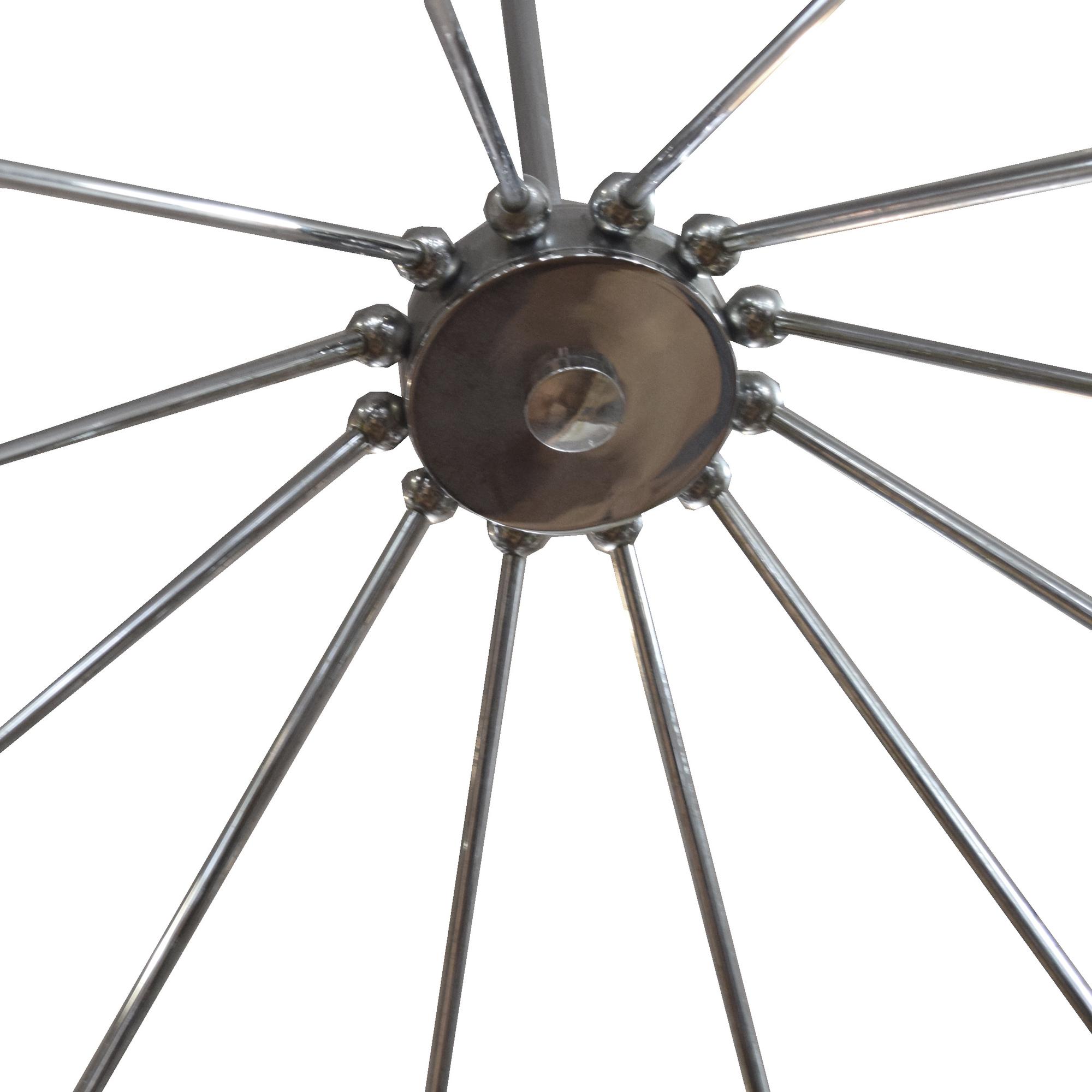 A Mid-Century Chrome Chandelier 38" W x 38" D x 33" H — United States, Mid-20th Century