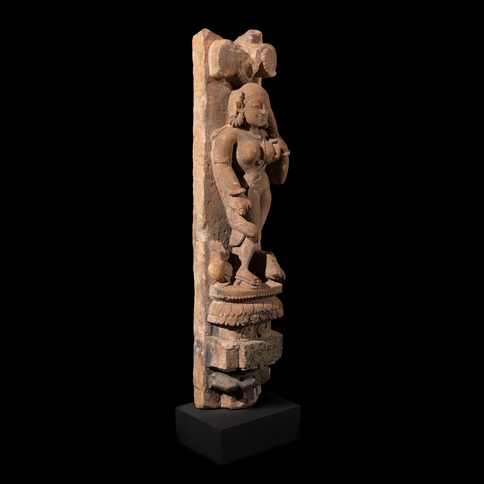 An Indian Sandstone Figure of an Apsara, Orissa, 11th Century