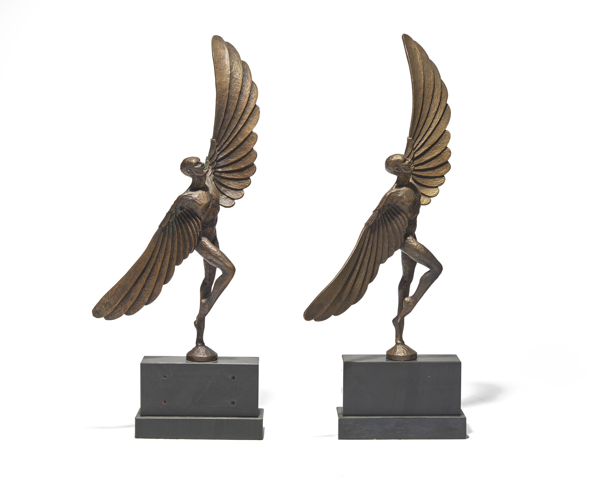 Pair of Dancing Icarus Sculptures