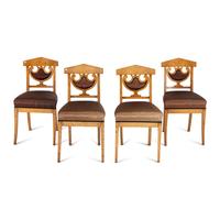 A Set of Four Biedermeier Side Chairs