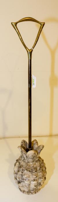 A Gilt Metal and Marble Doorstop Height 24 inches.