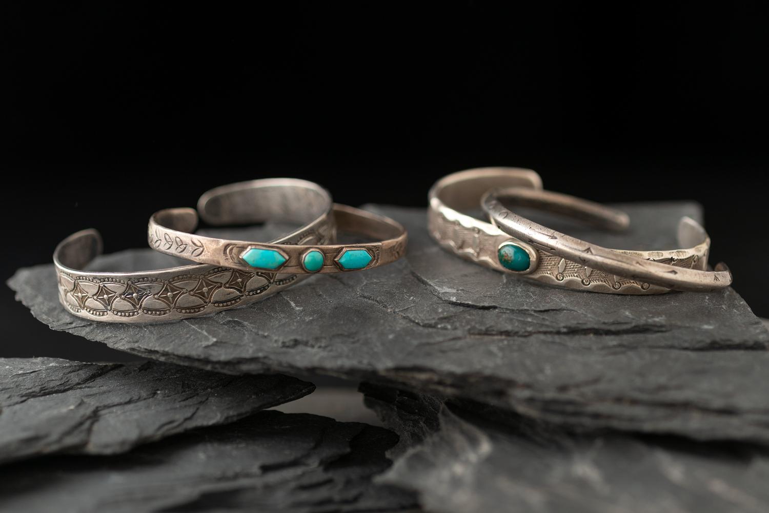 Navajo Small Ingot Cuff Bracelets