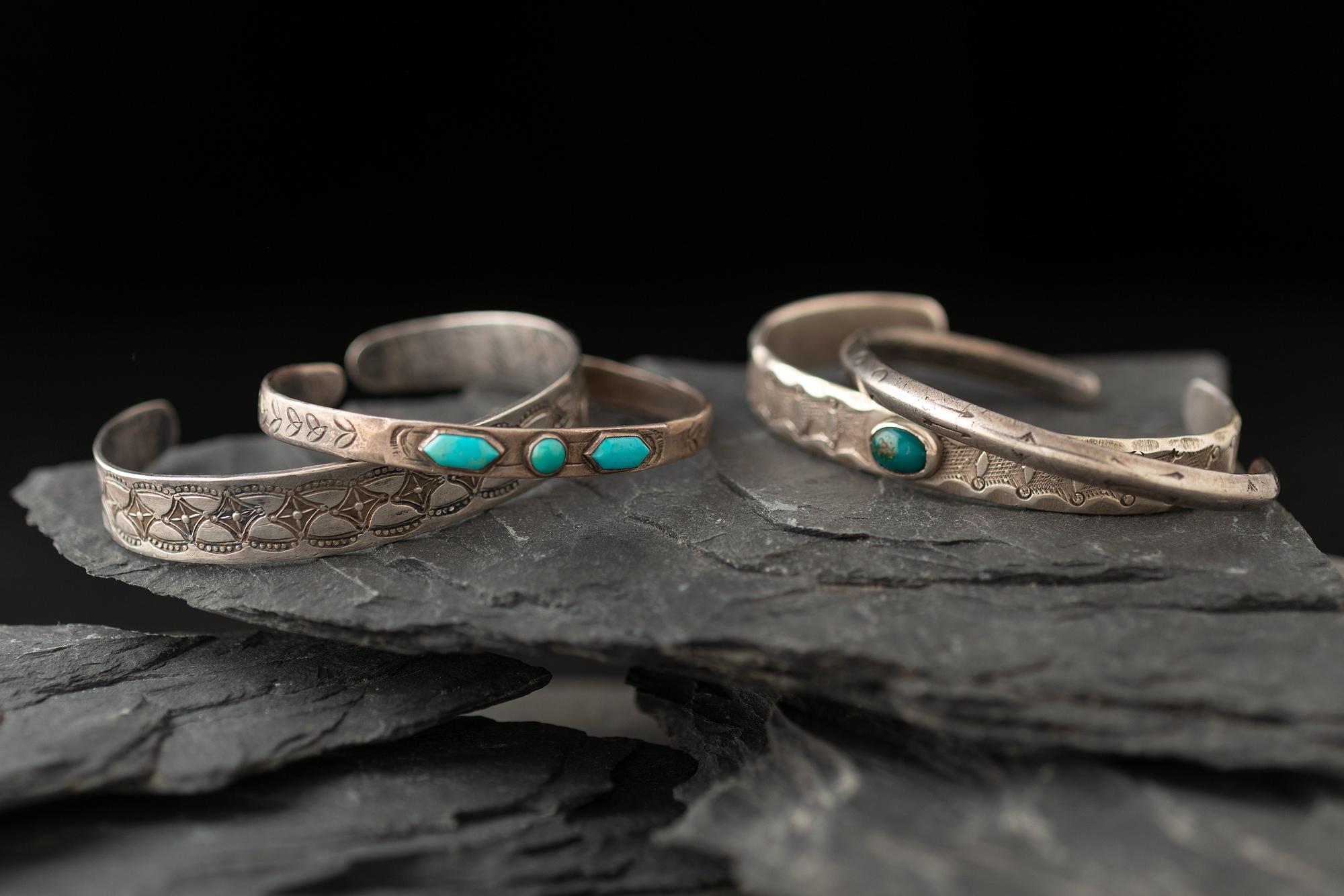Navajo Small Ingot Cuff Bracelets