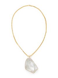 YELLOW GOLD AND ROCK CRYSTAL MERMAID PENDANT/NECKLACE
