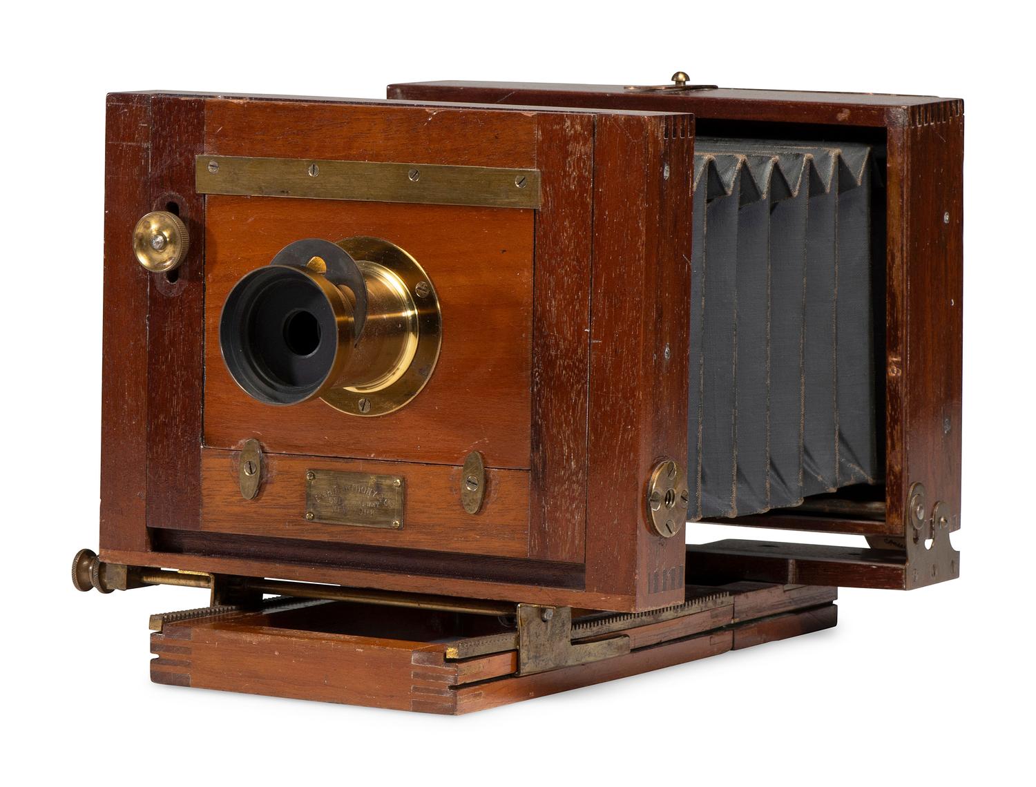 [EARLY PHOTOGRAPHY]. 2 cameras made by E. & H.T. Anthony, including the Victor and Champion. Ca late 1880s.