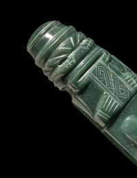 A Nicoya Jade Axe-God Pendant