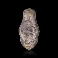 A Chinese Silver 'Winged Fox' Harness Ornament, Northeast China, Xianbei Tribe, Han-Jin Dynasty 汉-晉 鲜卑“飛狐”銀馬珂