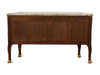 A Régence Style Gilt Bronze Mounted Mahogany Marble-Top Commode — Early 20th century