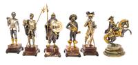 A Collection of Italian Silvered and Gilt Bronze Chess Figures Height of tallest 11 3/4 inches. — GIUSEPPE VASARI (20TH CENTURY)