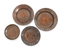 Seven Tinned Copper Items
