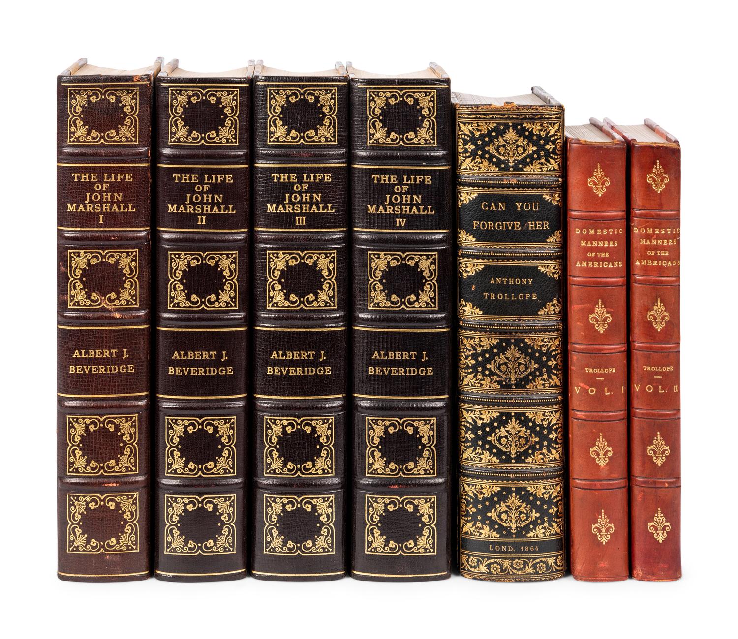 [FINE BINDING] -- A group of 3 works in 7 volumes finely bound, comprising: