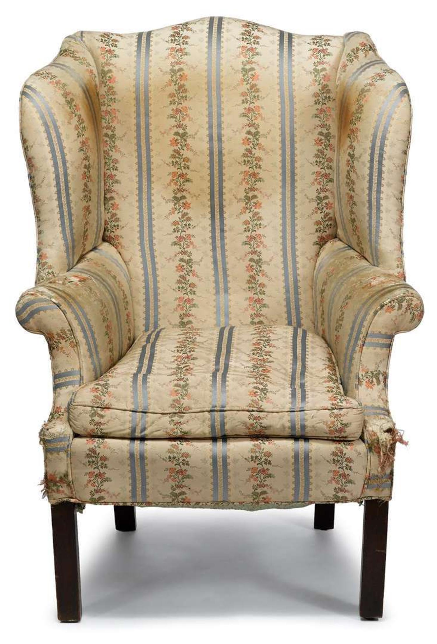 Chippendale mahogany easy chair america, circa 1795