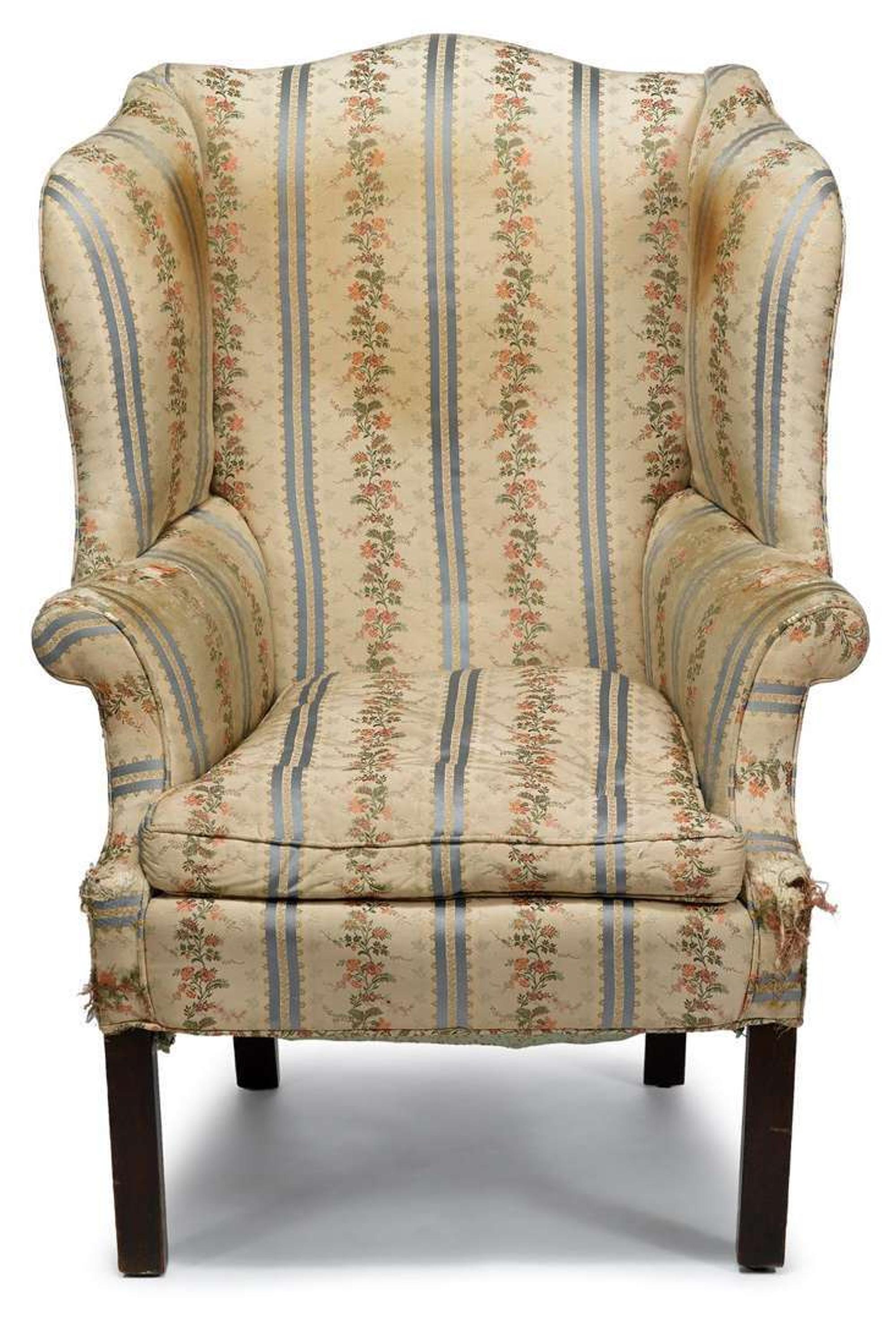 Chippendale mahogany easy chair america, circa 1795