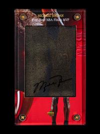 A Group of Three 1997 Upper Deck Limited Edition Michael Jordan 24k Gold Nickel Silver Cards,