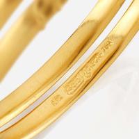 An Arts and Crafts gold bangle, Evald Nielsen