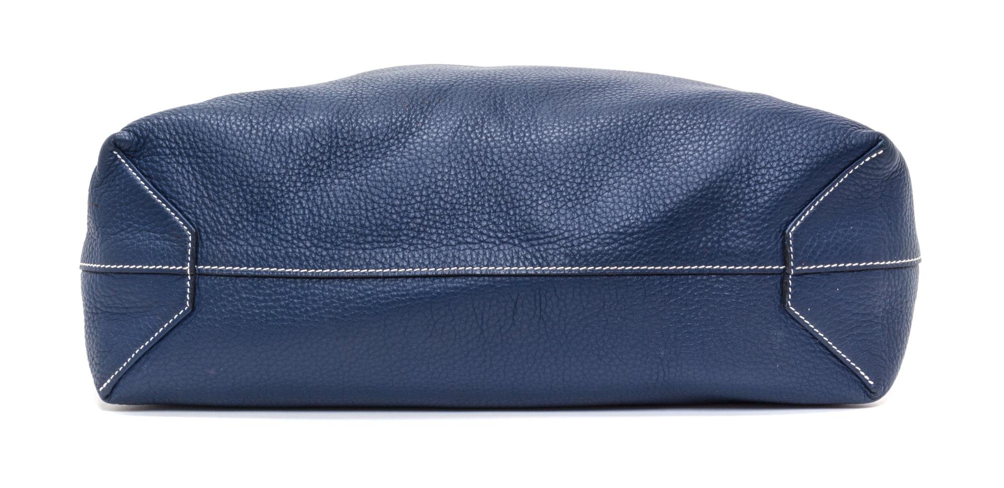 An Hermes Bleu/Violet 45cm Taurillon Clemence Double Sens Tote, 17.5" x 15.5" x 5".