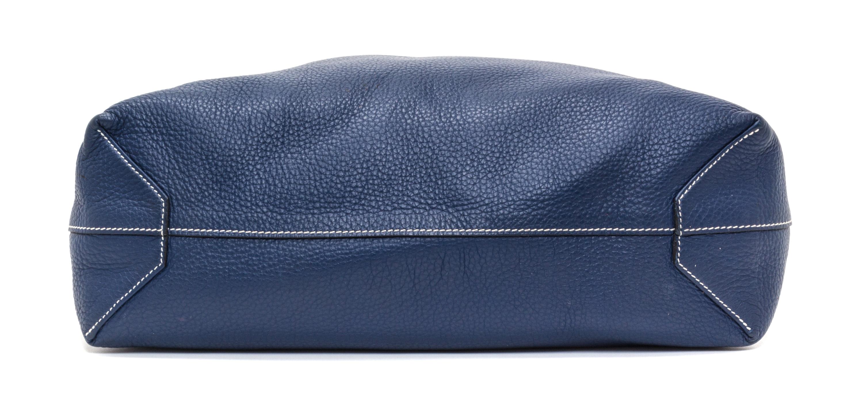 An Hermes Bleu/Violet 45cm Taurillon Clemence Double Sens Tote, 17.5" x 15.5" x 5".
