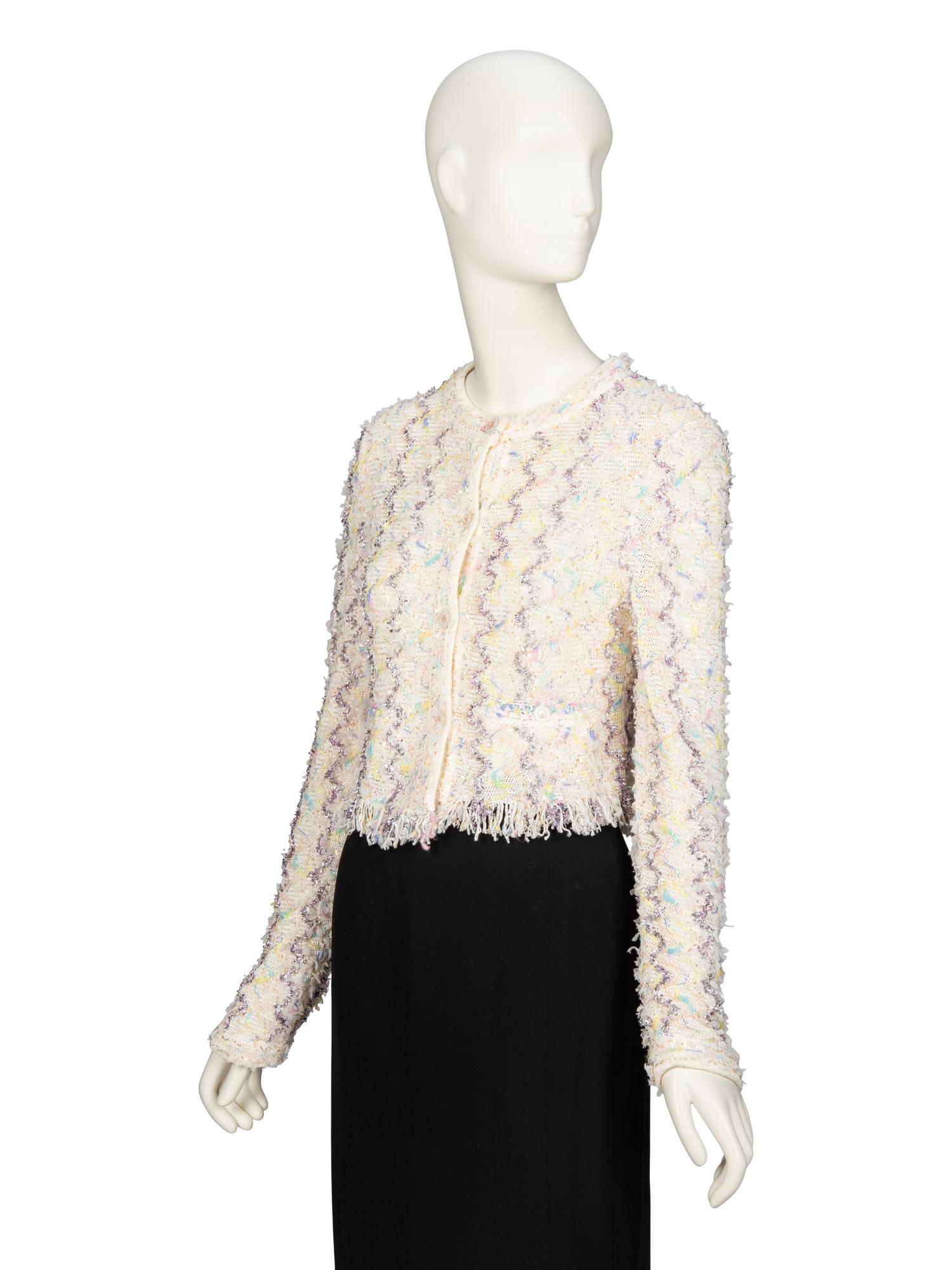 CHANEL, 'FANTASY TWEED' KNIT CARDIGAN