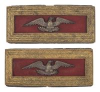 [CIVIL WAR]. Smith patent colonel of artillery shoulder straps identified to Colonel Charles H. Stewart, 3rd New York Light Artillery.